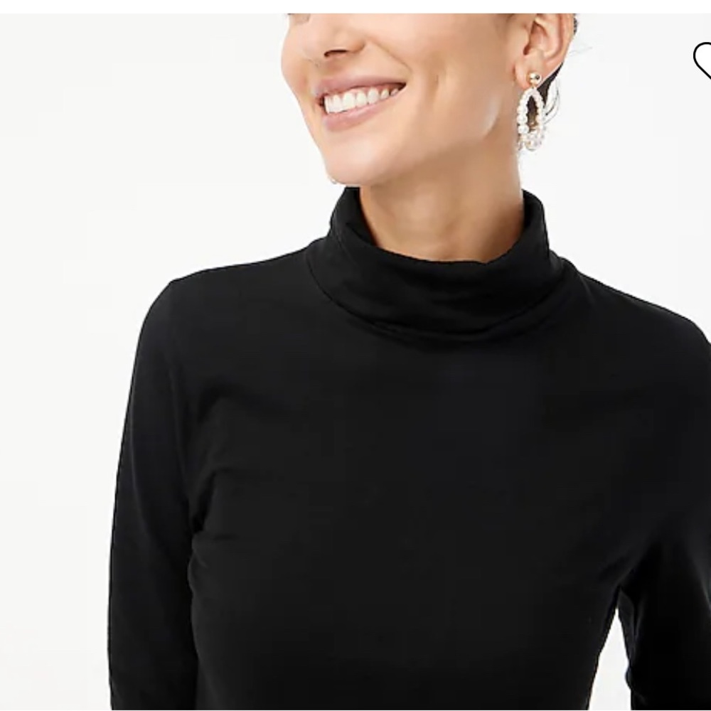 Jcrew tissue turtleneck black small